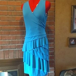 EUC Sz M NY&Co light blue stretch dress